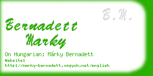 bernadett marky business card