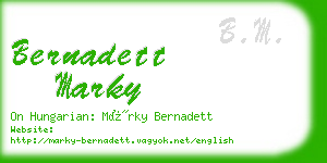 bernadett marky business card